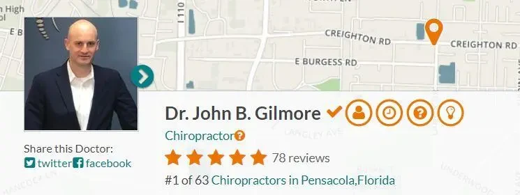 Chiropractor Pensacola FL J. Blake Gilmore Rate MD
